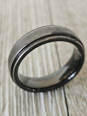 Size 8.5 Triton Tungsten Carbide Graphite Grey Unisex Ring Wedding Band Marked